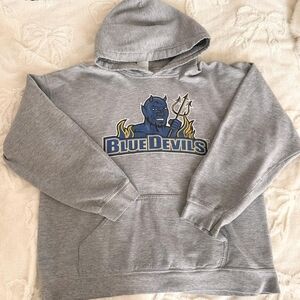 Gildan Gray Blue Devils Hoodie